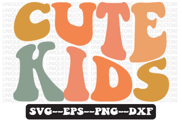 Cute Kids Wavy Retro Svg Design Review