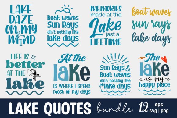 Lake Life Summer Quotes Retro Svg Bundle Review