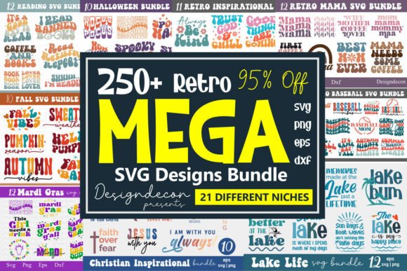 Mega Retro Svg Design Bundle Vol.1